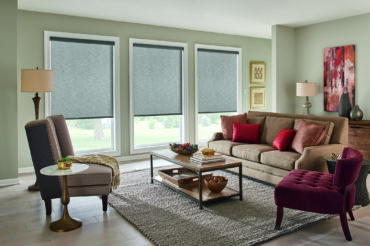 Roller Shades with Motorized Lift: Harmony, Cityscape 02601 with Cassette Valance