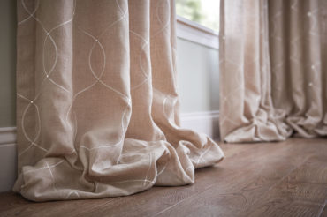 Graber drapery, featuring stitched textures and detailing. Available at The Blind Broker of Kansas City.