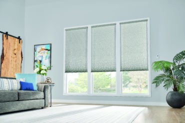 3/4" Single Cell Cellular Shades with Motorized Lift: Couture, Noble Pewter 0133